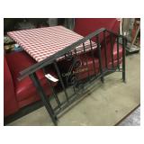 Two pieces of metal railing for stairs