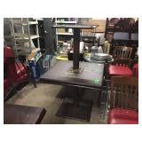 2 -36 inch by 36 inch wooden top tables