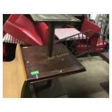 2 -36 inch by 36 inch wooden top tables