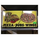 Pizza sub wings light up sign