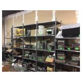 5 sections of metal shelving