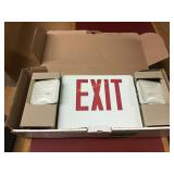 Exit sign with emergency lights