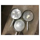 3 frying pans