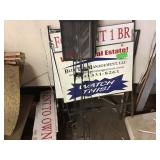 Real estate sign frames and literature racks