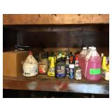 Various oils and fluids