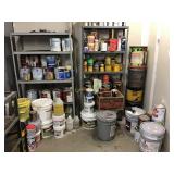 Assorted paint and stain lot not all new