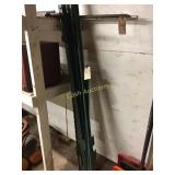 Seven metal sign posts