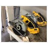 Two Dewalt circular saw's no batteries