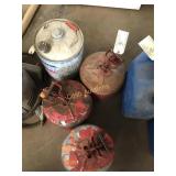 4 metal kerosene and gas cans