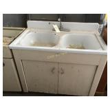 Antique cabinet with sink