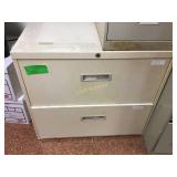 Two drawer lateral file cabinet