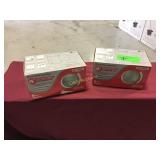 Two 4' White Glass Shower Recessed Kits Two 4' White Glass Shower Recessed Kits