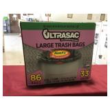 86-Pack Large Heavy Duty Trash Bags, 33 Gallon 86-Pack Large Heavy Duty Trash Bags, 33 Gallon