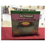86-Pack Large Heavy Duty Trash Bags, 33 Gallon 86-Pack Large Heavy Duty Trash Bags, 33 Gallon