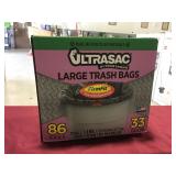 86-Pack Large Heavy Duty Trash Bags, 33 Gallon 86-Pack Large Heavy Duty Trash Bags, 33 Gallon