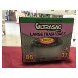 86-Pack Large Heavy Duty Trash Bags, 33 Gallon 86-Pack Large Heavy Duty Trash Bags, 33 Gallon
