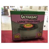 86-Pack Large Heavy Duty Trash Bags, 33 Gallon 86-Pack Large Heavy Duty Trash Bags, 33 Gallon