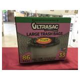86-Pack Large Heavy Duty Trash Bags, 33 Gallon 86-Pack Large Heavy Duty Trash Bags, 33 Gallon