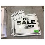 'For Sale' & 'Estate Sale' Signs 'For Sale' & 'Estate Sale' Signs