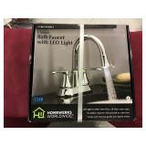 Bath Faucet w/ LED Light, Chrome Bath Faucet w/ LED Light, Chrome