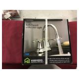 Bath Faucet w/ LED Light, Chrome Bath Faucet w/ LED Light, Chrome