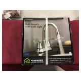 Bath Faucet w/ LED Light, Chrome Bath Faucet w/ LED Light, Chrome