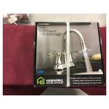 Bath Faucet w/ LED Light, Chrome Bath Faucet w/ LED Light, Chrome