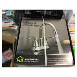 Bath Faucet w/ LED Light, Chrome Bath Faucet w/ LED Light, Chrome