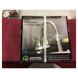 Bath Faucet w/ LED Light, Chrome Bath Faucet w/ LED Light, Chrome