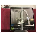 Bath Faucet w/ LED Light, Chrome Bath Faucet w/ LED Light, Chrome