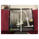 Bath Faucet w/ LED Light, Chrome Bath Faucet w/ LED Light, Chrome