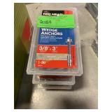 3 Packs of Wedge Anchors, 3/8' x 3' 3 Packs of Wedge Anchors, 3/8' x 3'