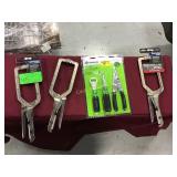 3 Industrial Clamps and 3pc 'Essentials' Kit 3 Industrial Clamps and 3pc 'Essentials' Kit
