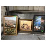 Three pieces of miscellaneous artwork frames in