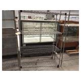 Wire rack 48 inches wide lower shelf not attached Wire rack 48 inches wide lower shelf not attached