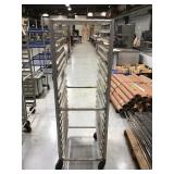 Tray rack on wheels