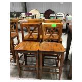 4 wood barstools scrapes and scratches