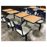 Four person booth with tables Four person booth with tables