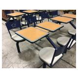 Four person booth with tables Four person booth with tables