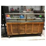 73 inch wide service counter with hot plate and