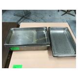 Assorted stainless chafing inserts Assorted stainless chafing inserts