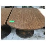 36 inch by 36 inch convertible table with scrapes