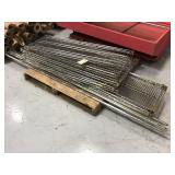 Pallet of wire shelving with four poles Pallet of wire shelving with four poles