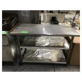 24" x 48" stainless steel top worktable with