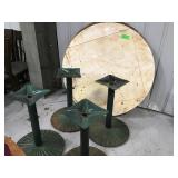 2 -48 inch round table tops with four bases