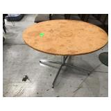 48 inch round table with chrome legs