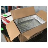 Box of full-size steam table foil pans