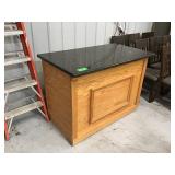 30' x 52' oak counter with stone top 30' x 52' oak counter with stone top