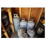 7 Propane tanks