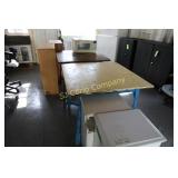 Lot of misc. wooden furniture & microwave